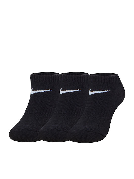 Nike Athletic Kids' Ankle Socks Dri-Fit Performance Black 3 Pairs
