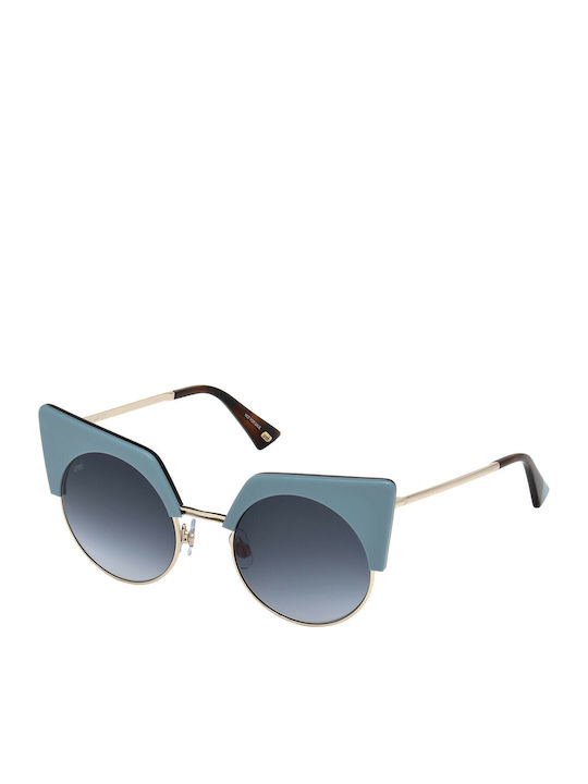 Web Damen Sonnenbrille mit Blau Gestell und Gra...