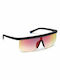 Web Sunglasses with Black Plastic Frame and Red Gradient Mirror Lens WE0221 02Z