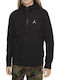 Athletic Kids Cardigan Cotton with Hood Black Essentials