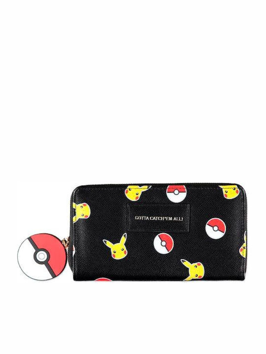 Difuzed Pokemon Pikachu Παιδικό Πορτοφόλι Κερμάτων με Φερμουάρ Μαύρο