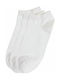 ME-WE Γυναικείες Μονόχρωμες Κάλτσες Λευκές 3Pack