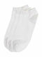 ME-WE Damen Einfarbige Socken Weiß 3Pack