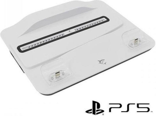 White Shark Cooling Pad + 2 Charging Dock Βάση για 1 χειριστήριο PS5 Λευκή PS5-05102