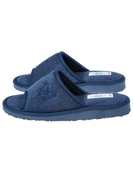 Amaryllis Slippers 7312 Terry Women's Slipper In Blue Colour