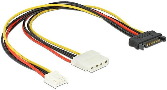 DeLock Delock Cable Y Power 15-Pin Sata - 4-Pin Molex Cable 0.3m Πολύχρωμο 65227