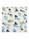 Dimcol Hearts Cotton Swaddle Wrap Light Blue 80x80cm.