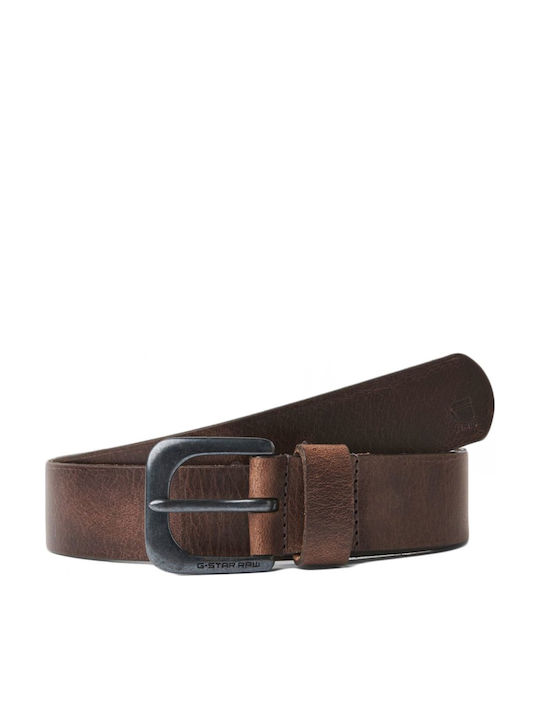 G-Star Raw Zed Ανδρική Ζώνη Δερμάτινη Καφέ