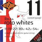 Rotosound Satz Vernickelter Stahl Saiten für E-Gitarre Roto Whites 11 - 54"