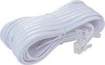 Flat Telephone Cable RJ11 6P4C 30m White (10-100-0063Λ)