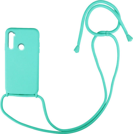 Sonique Carryhang Umschlag Rückseite Silikon 0.5mm mit Band Hellblau (Redmi Note 8 Pro)