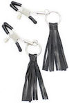 Fetish Art Ribbon Nipples Clamps Black