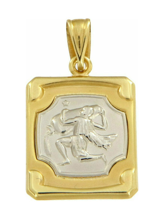 Mertzios.gr Charm Tierkreiszeichen aus Gold 9 K