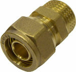 Male Compression Tube Fitting Brass 1/2" / 2½" 18mm 007-002-030