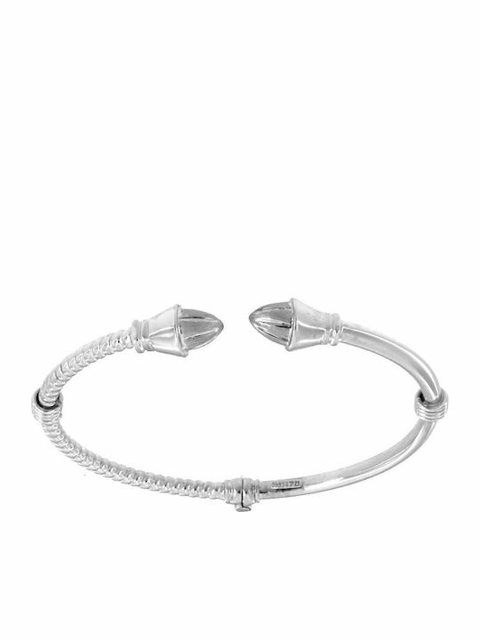 Mertzios.gr Damen Armband Handschellen aus Weißgold 14K BR1019921X