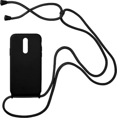 Sonique Carryhang Coperta din spate Silicon 0.5mm cu Brățară Negru (Redmi 8)