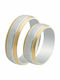 Maschio Femmina Wedding Ring Bicolour Gold Plated
