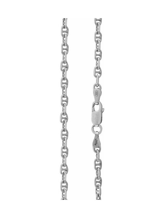 Mertzios.gr Silver Chain Neck Thin Thickness 2.9mm and Length 50cm