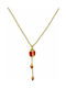 Mertzios.gr Gold Chain Kids Necklaces Ladybag Red 14K KL130218250X