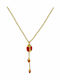 Mertzios.gr Gold Chain Kids Necklaces Ladybag Red 14K KL130218250X