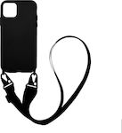 Sonique Carryhang Liquid Strap Back Cover Silicone 0.5mm with Strap Black (iPhone 11)