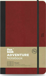 The Writing Fields Notebook B5 Ruled with Elastic Red