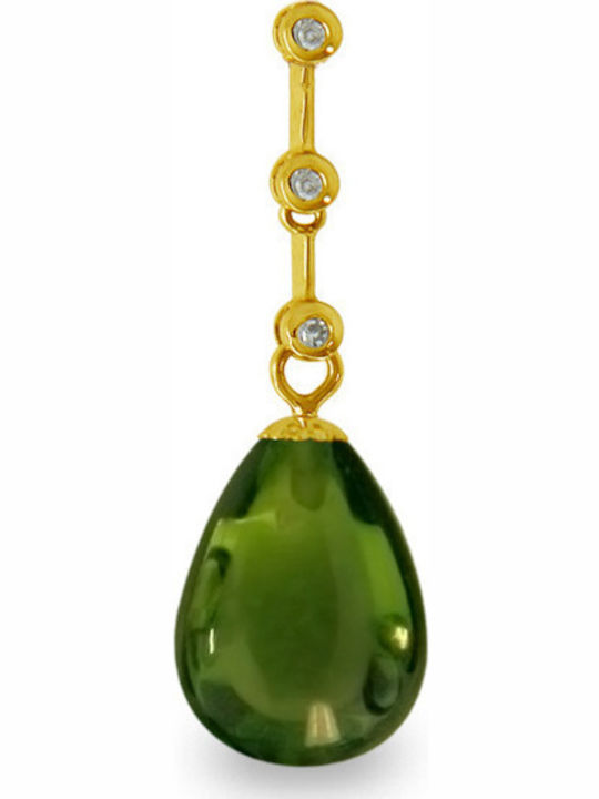 Emphasis Gold Stone Charm with Diamond