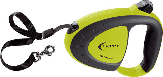 Ferplast Πτυσσόμενο Λουρί/Οδηγός Σκύλου Ιμάντας Flippy Tech Tape Medium Green σε Πράσινο χρώμα 3m έως 50kg