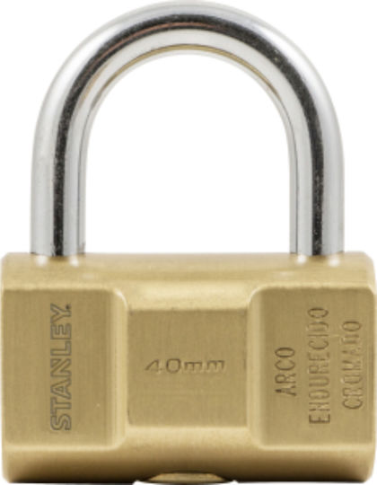 Stanley Steel Padlock Brass with Key 40mm 1pcs