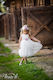 Vinte li Beige Baptism Clothing Set with Hair Accessories & Dress made of Tulle 2pcs