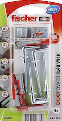 fischer Duopower Dübel mit Schraube 8x40 Schrau...