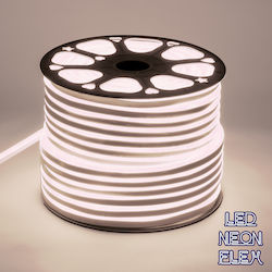 GloboStar Waterproof Neon Flex LED Strip Power Supply 220V with Natural White Light Length 1m and 120 LEDs per Meter