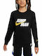 Kinder-Sweatshirt mit Taschen Schwarz Jumpman