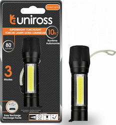 Uniross Waterproof Rechargeable Flashlight LED 80lm