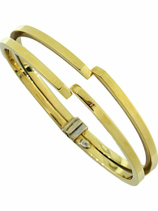 Mertzios.gr Damen Armband Handschellen aus Gold 14K