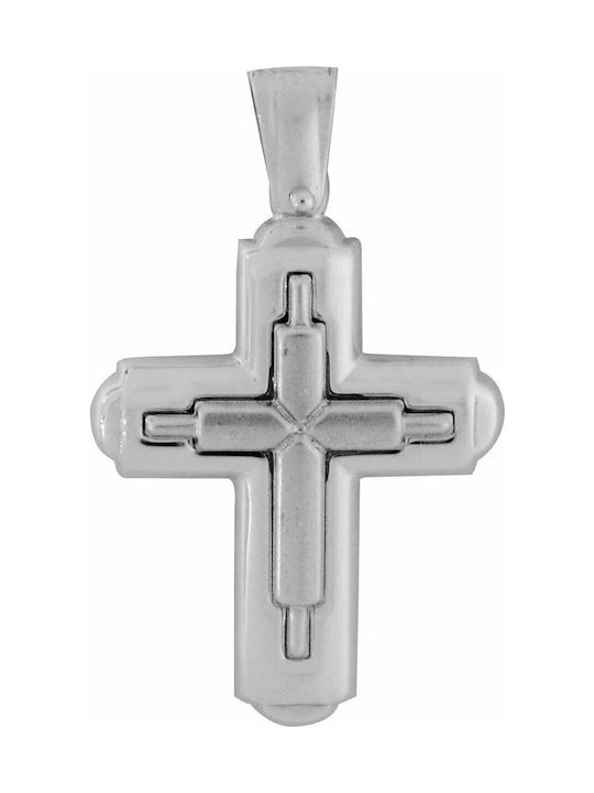 Mertzios.gr White Gold Cross 14K