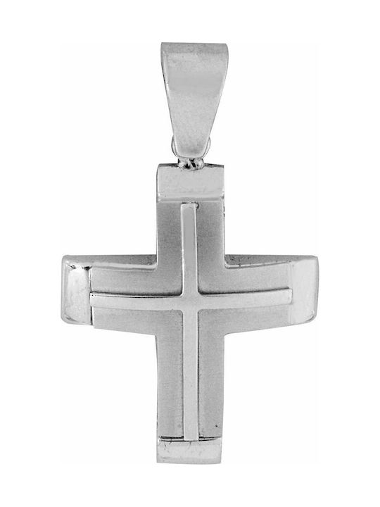 Mertzios.gr White Gold Cross 14K