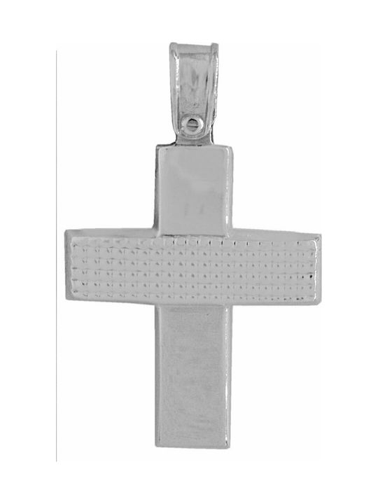 Mertzios.gr White Gold Cross 14K