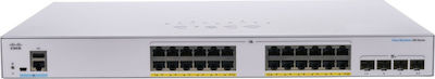 Cisco CBS350-24FP-4G-EU Managed L3 PoE+ Switch with 24 Gigabit (1Gbps) Ethernet Ports and 4 SFP Ports