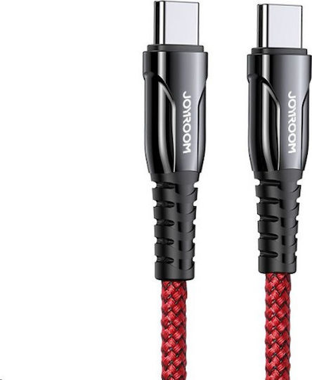 Joyroom S-1230K1 Плетен USB 2.0 Кабел USB-C Мъжки - USB-C 60W Червен 1.2м 57983105187