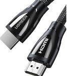 Ugreen HD140 HDMI 2.1 Braided Cable HDMI male - HDMI male 1m Μαύρο