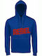 Unisex Hoodie, Organic "Rebel", Royal Blue