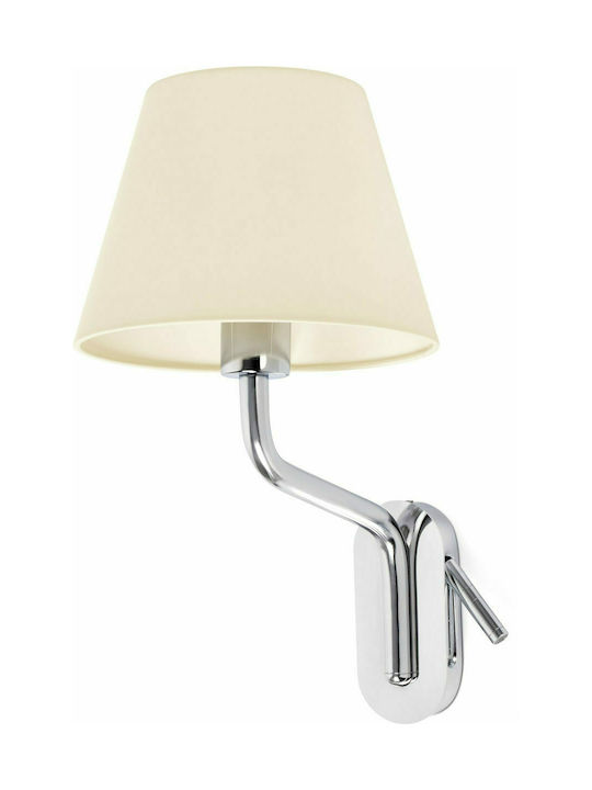 Faro Barcelona Klassisch Leuchte Wand mit Fassung E27 und Schalter Weiß 21.5x29cm