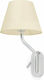Faro Barcelona Klassisch Leuchte Wand mit Fassung E27 und Schalter Weiß 21.5x29cm