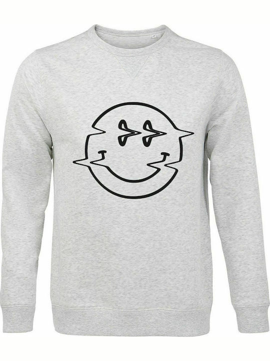 Hanorac unisex "Emoticon Destroyed Smile", Ash