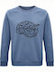 Sweatshirt Unisex, Organic "Brain Bicycle", Blue