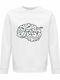 Sweatshirt Unisex, Organic "Brain Bicycle", White