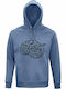 Kapuzenpulli Unisex, Bio "Brain Bicycle", Blau