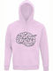 Hoodie Unisex, Organic "Brain Bicycle", Creamy Pink