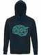 Hoodie Unisex, Organic "Brain Bicycle", French navy